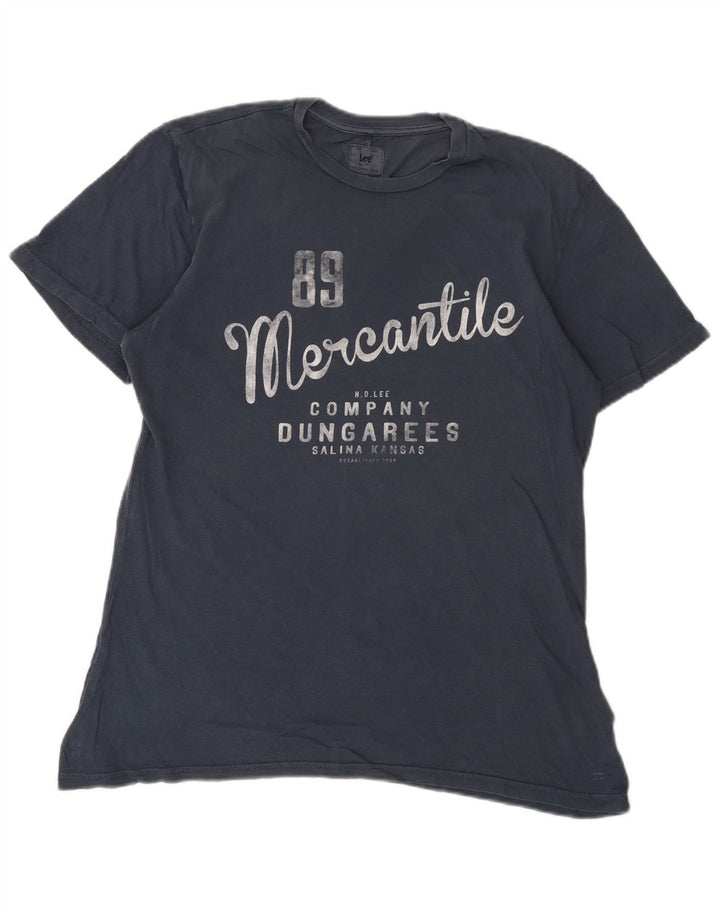 Lee Herren-T-Shirt mit Grafik, mittlere Marineblau-Baumwolle