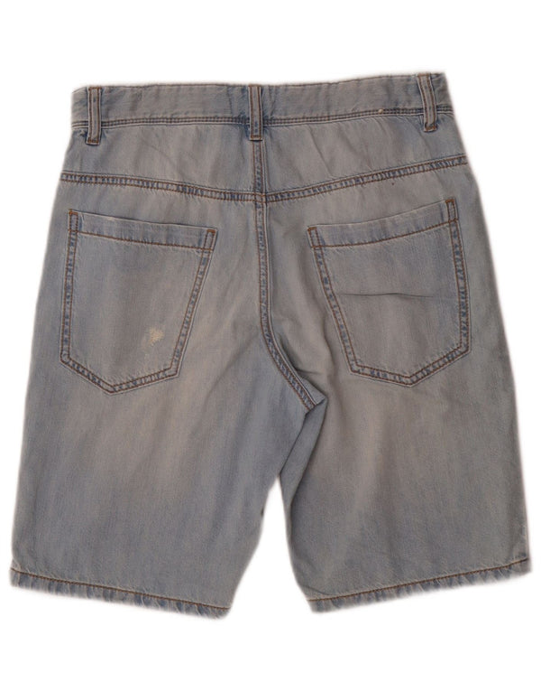 Benetton Jungen-Jeansshorts, 11–12 Jahre, 2XL W28, blaue Baumwolle