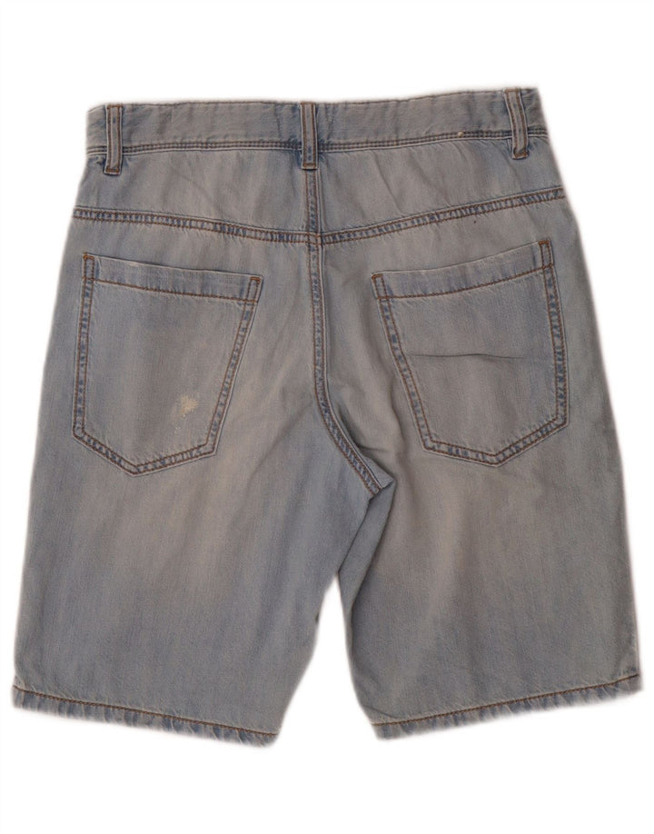 Benetton Jungen-Jeansshorts, 11–12 Jahre, 2XL W28, blaue Baumwolle