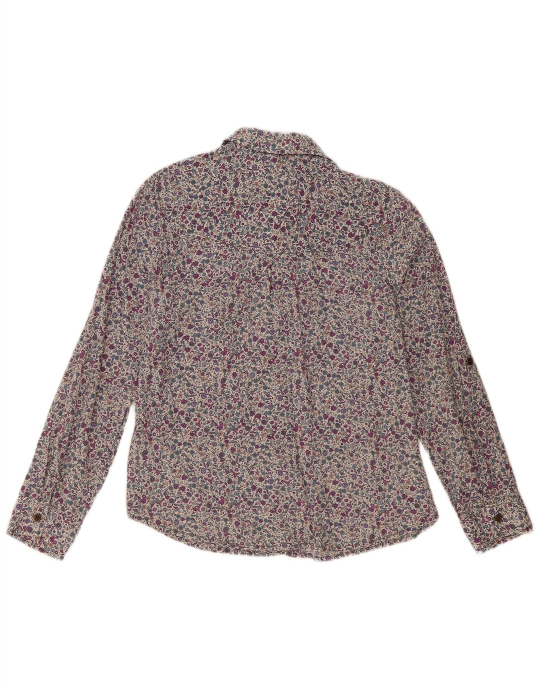 Marks & Spencer Damen-Hemd UK 12 aus mehrfarbiger, geblümter Baumwolle