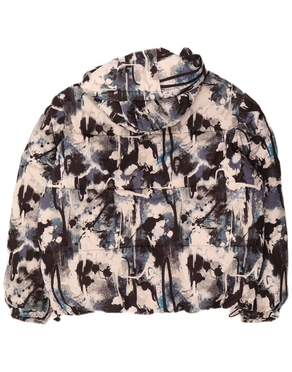 Zara Mens Hooded Padded Jacket UK 38 Medium Multicoloured Camouflage