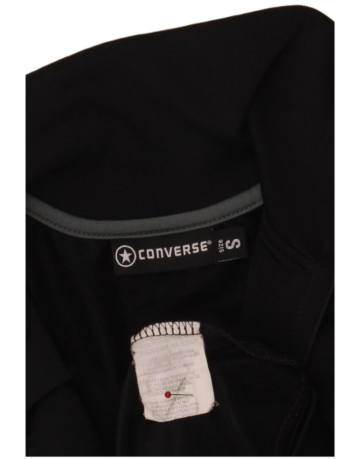 Converse Herren-Trainingsanzug, Jacke, Größe S, Schwarz, Polyester