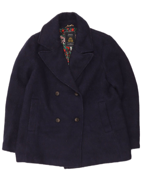 Joules Damen Pea Coat UK 12 Medium Marineblau Polyester