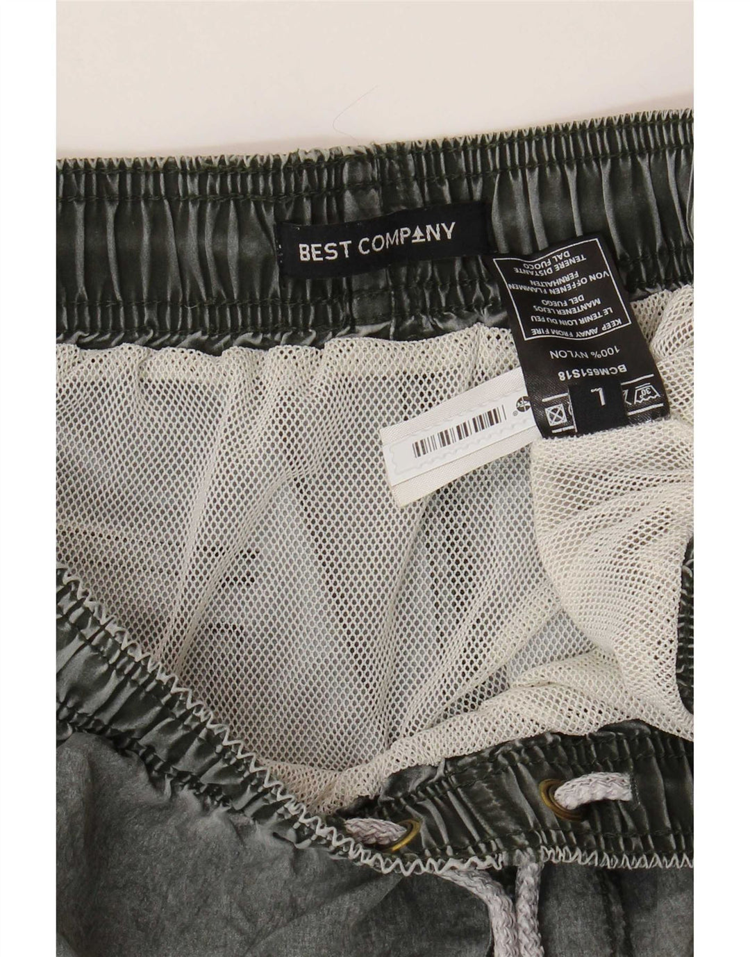 Best Company Herren-Badeshorts, groß, graues Nylon