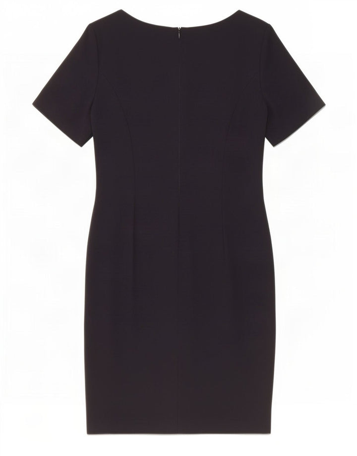 Escada Damen Etuikleid EU 40 Medium Marineblau Schurwolle