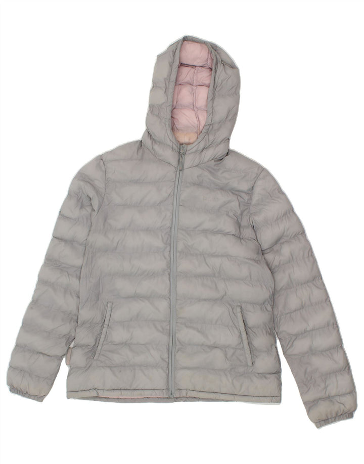 MOUNTAIN WAREHOUSE Womens Hooded Padded Jacket UK 14 Large Grey Nylon Vintage Mountain Warehouse and Second-Hand Mountain Warehouse from Messina Hembry 