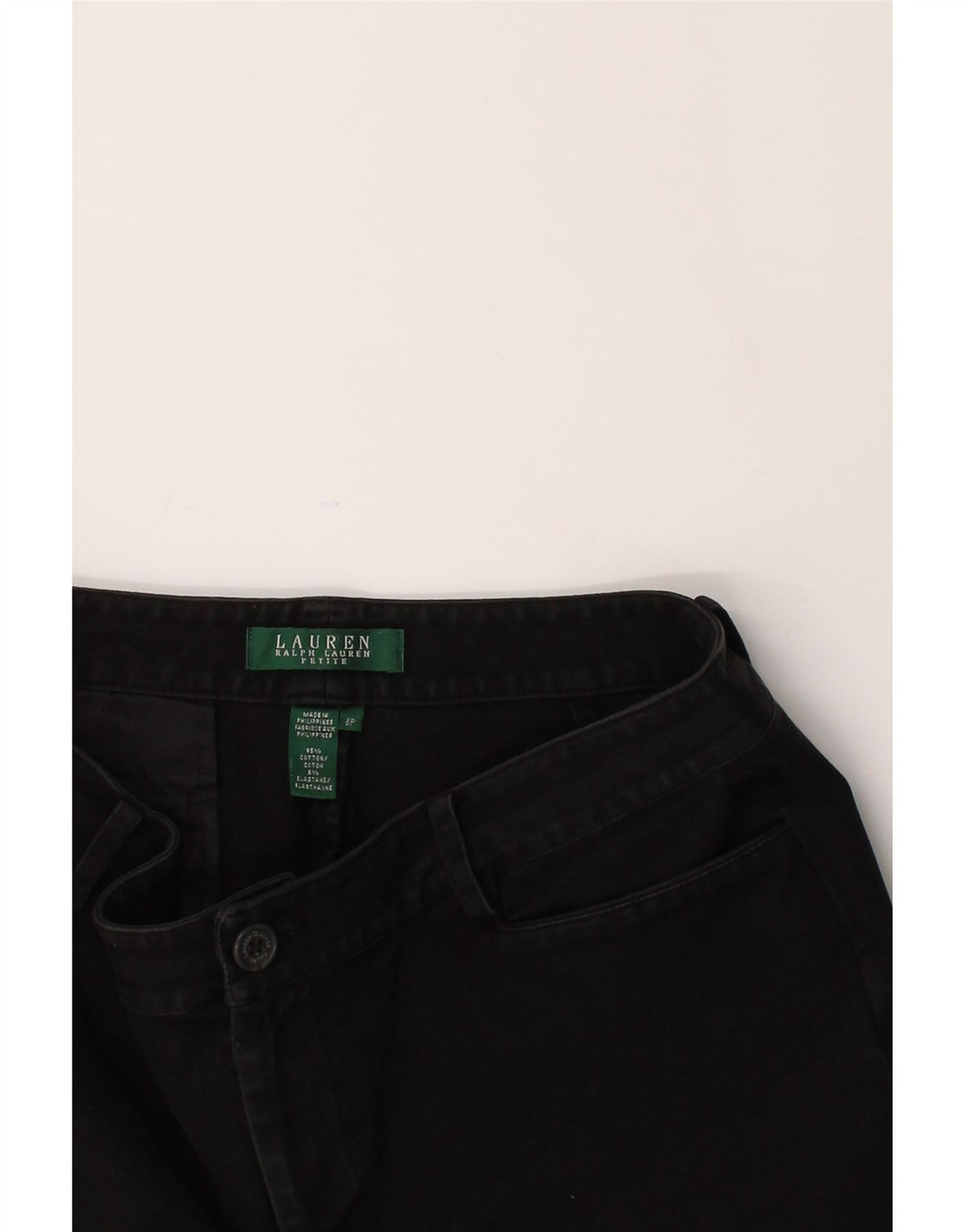 RALPH LAUREN Womens Petite Cropped Jeans US 8 Medium W32 L27 Black Vintage Ralph Lauren and Second-Hand Ralph Lauren from Messina Hembry 