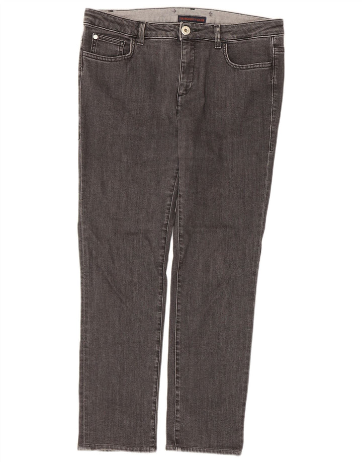 Trussardi Herren Straight Jeans W33 L26 Grau