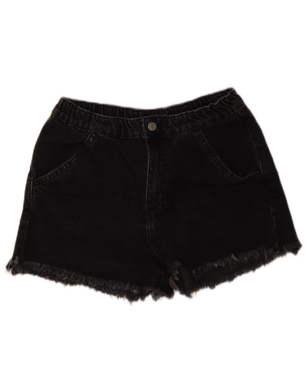 Zara Damen Trafaluc Denim Shorts EU 36 XS W26 Schwarz