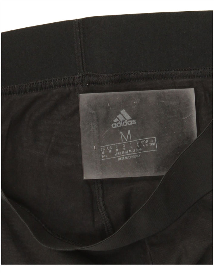 Adidas Damen Leggings UK 12/14 Medium Schwarz