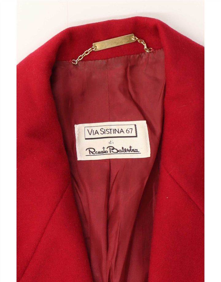 Renato Balestra Damen 2-Knopf-Blazerjacke UK 10 Small Rot