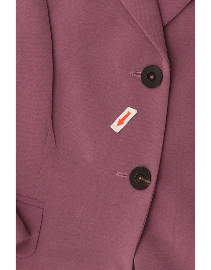 Max Mara Damen-Blazer mit 2 Knöpfen und 3/4-Ärmeln, Gr. 16, Rosa