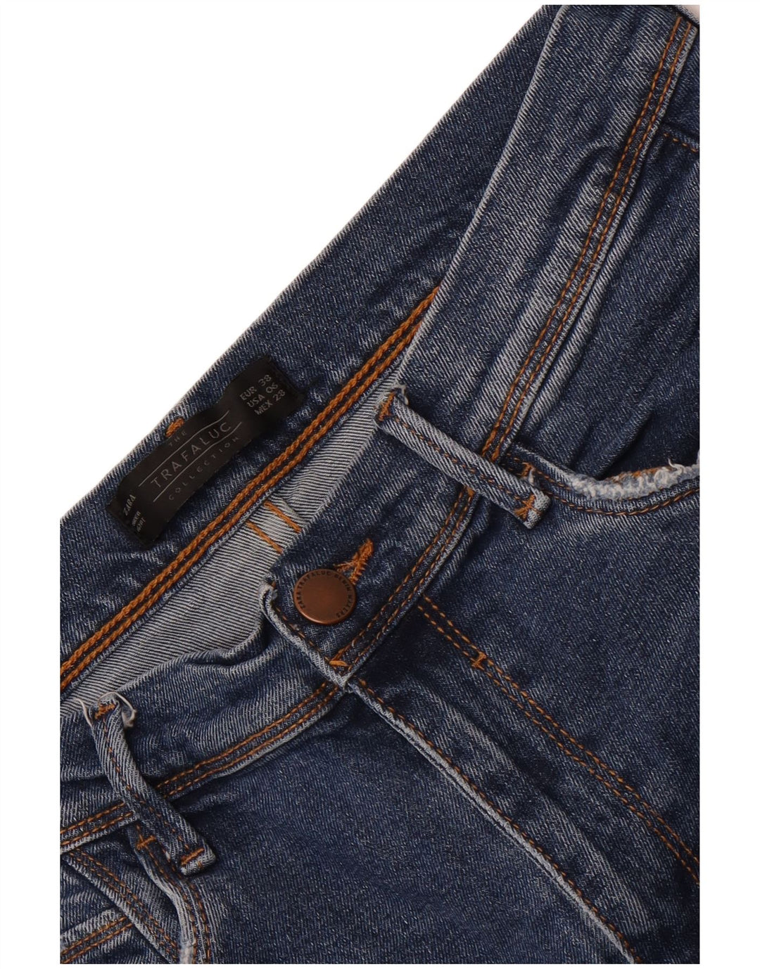 Kurze Jeans für Damen von Zara, EU 38, Größe S, W28, L24, Blau