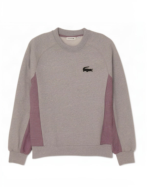 Lacoste Damen-Sweatshirt in Übergröße, Größe 34, klein, grauer Hahnentrittmuster
