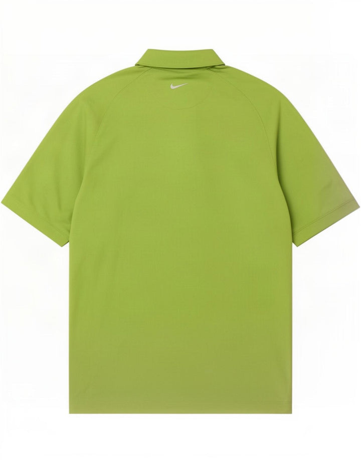 Nike Herren-Poloshirt, klein, grünes Farbblock-Polyester
