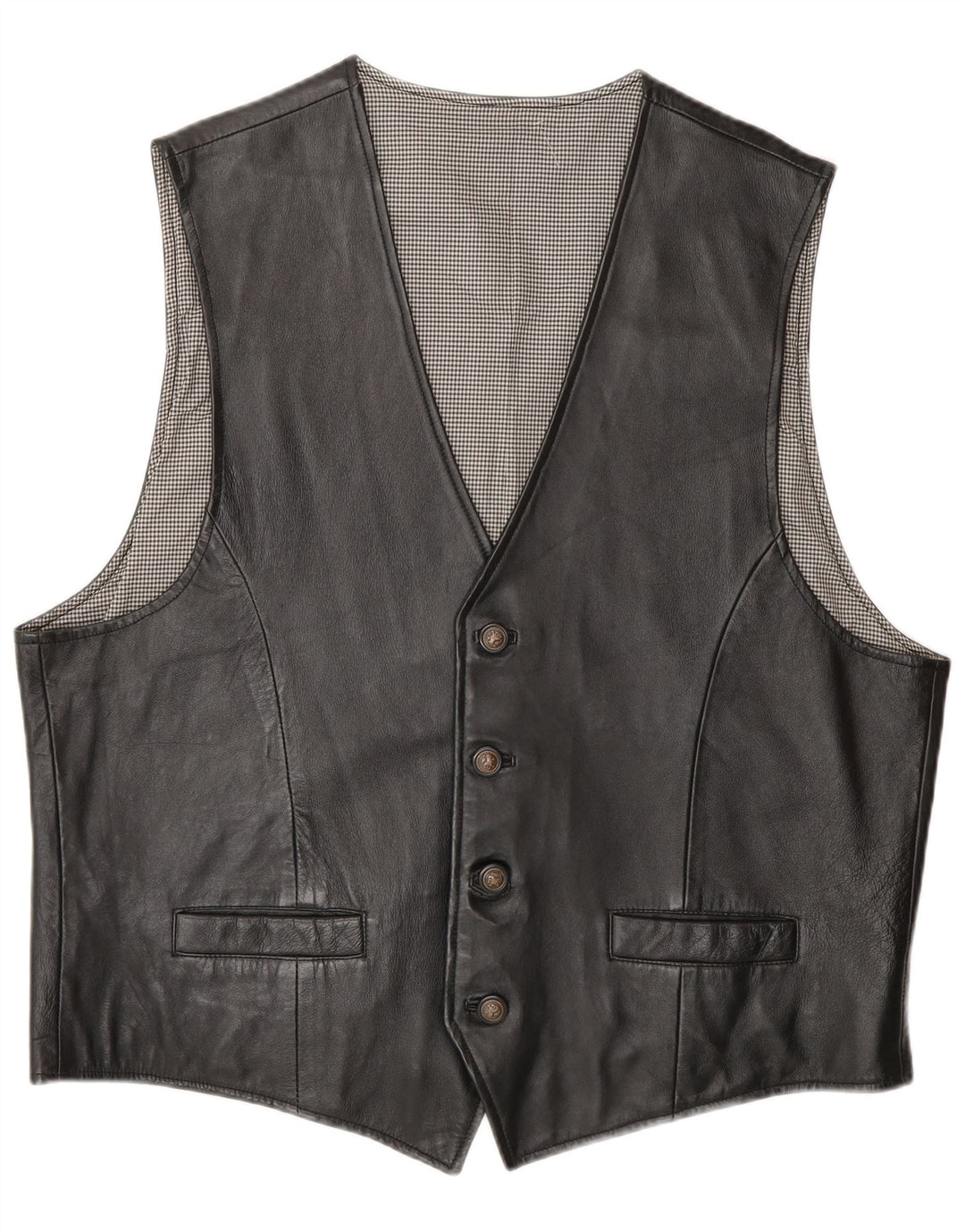 Kanada Herren Lederweste XL, schwarzes Leder