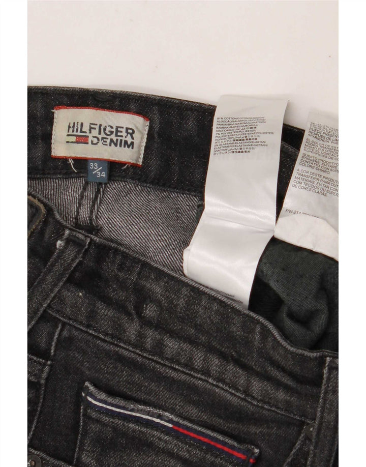 Tommy Hilfiger Herren Slim Jeans W33 L34 Graue Baumwolle