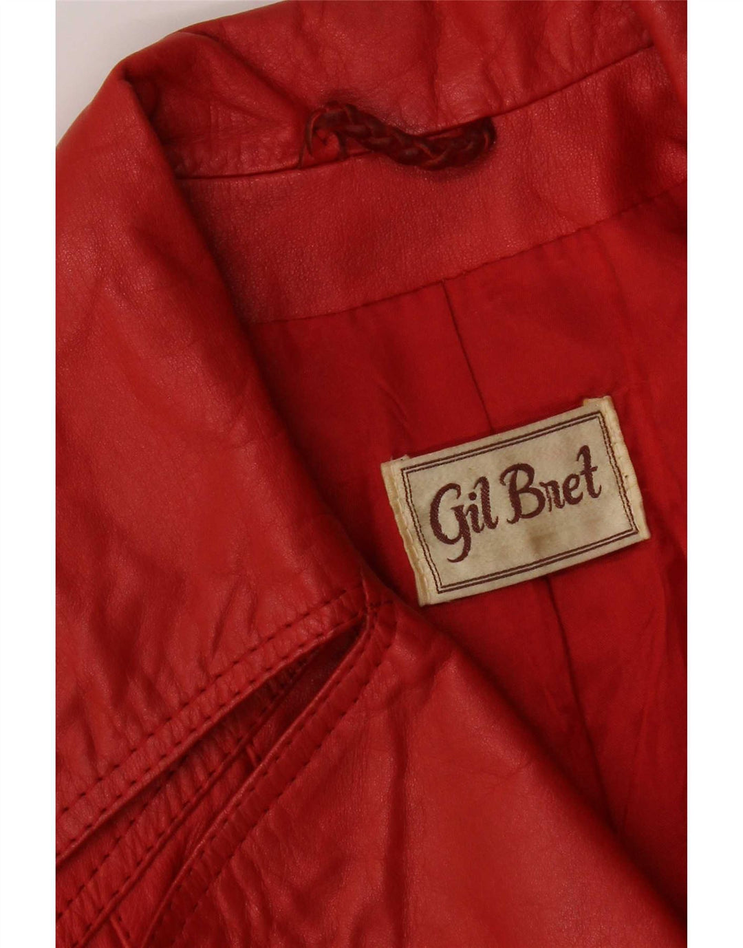 Gil Bret Damen Lederjacke EU 38 Mittelrotes Leder