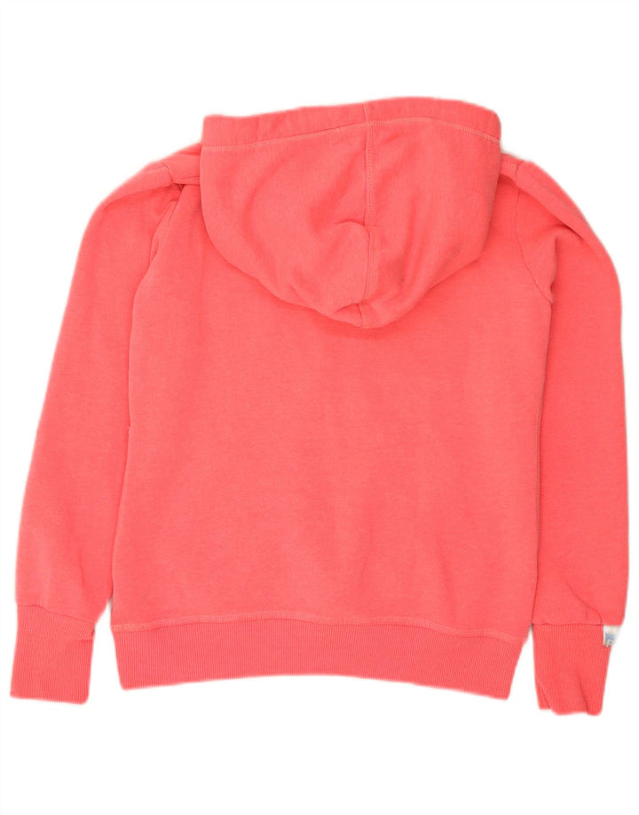 SUPERDRY Womens Graphic Hoodie Jumper UK 14 Medium Pink Polyester