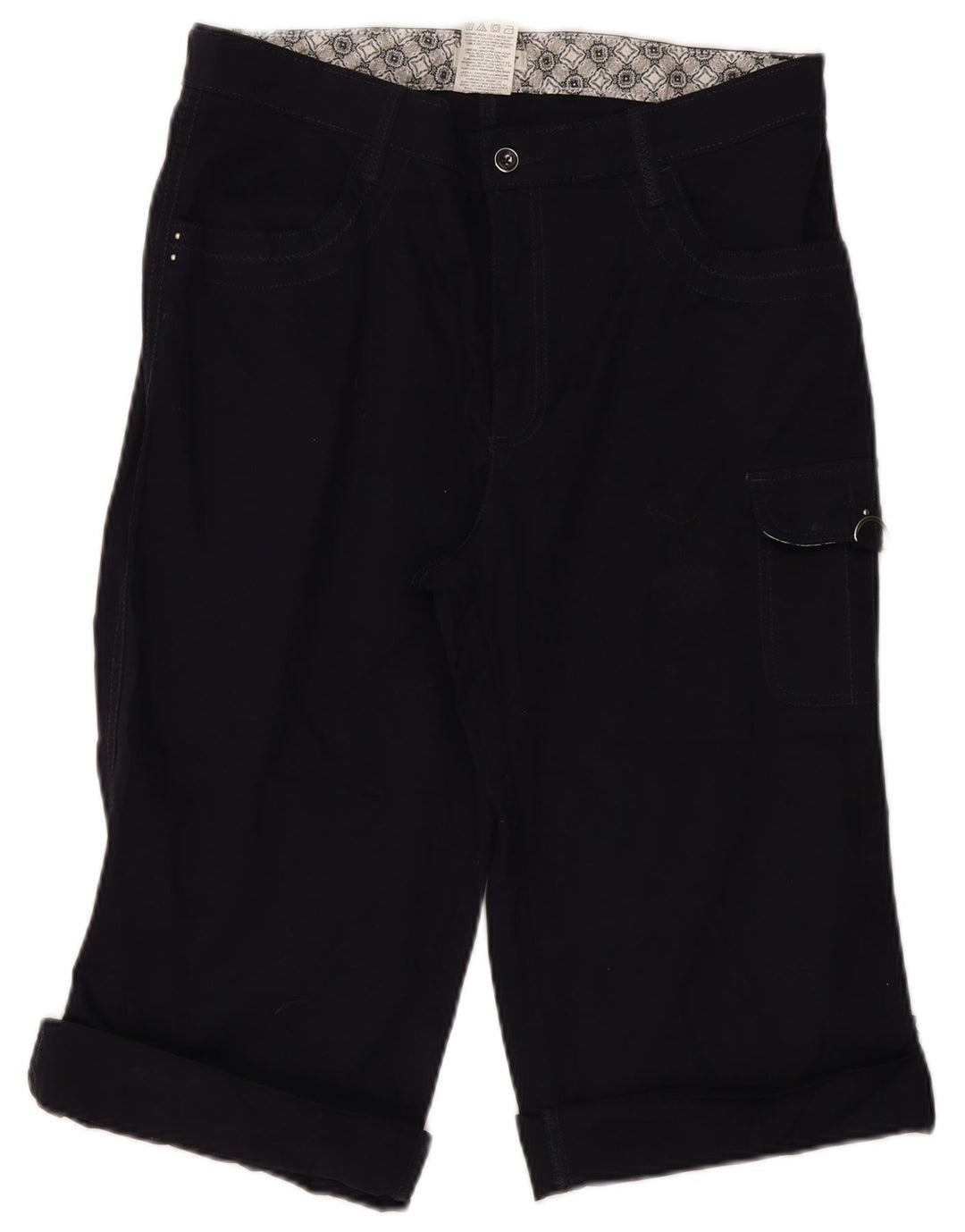 LEE Damen Cargo-Bermudashorts US 14 XL W34 Marineblaue Baumwolle