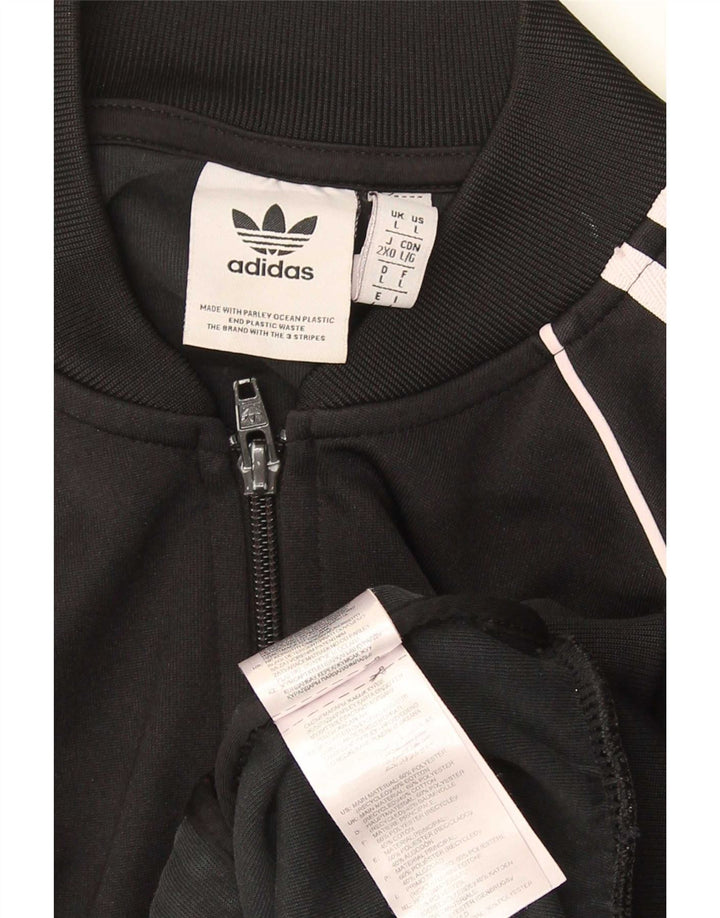 Adidas Herren-Trainingsanzug-Top-Jacke, großes schwarzes Polyester