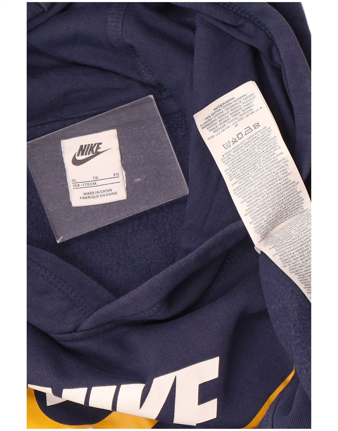 NIKE Kapuzenpullover mit Grafik für Jungen, 13–14 Jahre, XL, Marineblau, Baumwolle