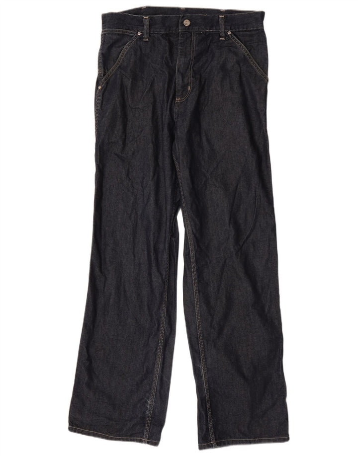 Carhartt Herren Cargo Straight Jeans W30 L32 Marineblau Baumwolle
