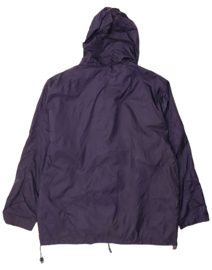 Fila Herren-Windbreaker-Mantel mit Kapuze, groß, marineblaues Colourblock-Nylon