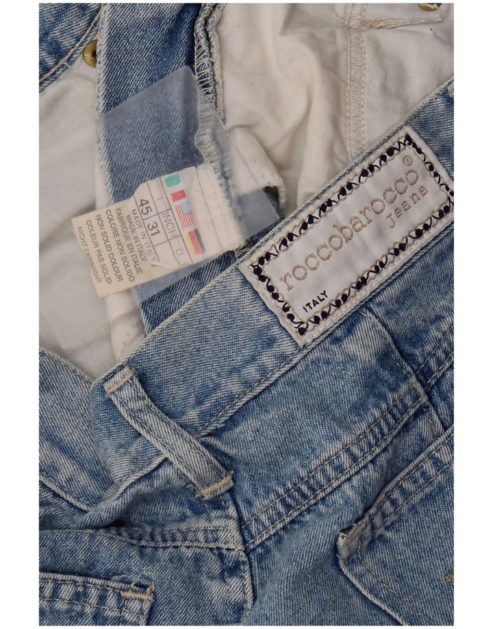 Roccobarocco Damen High Rise Tapered Jeans IT 45 Medium W31 L31 Blau