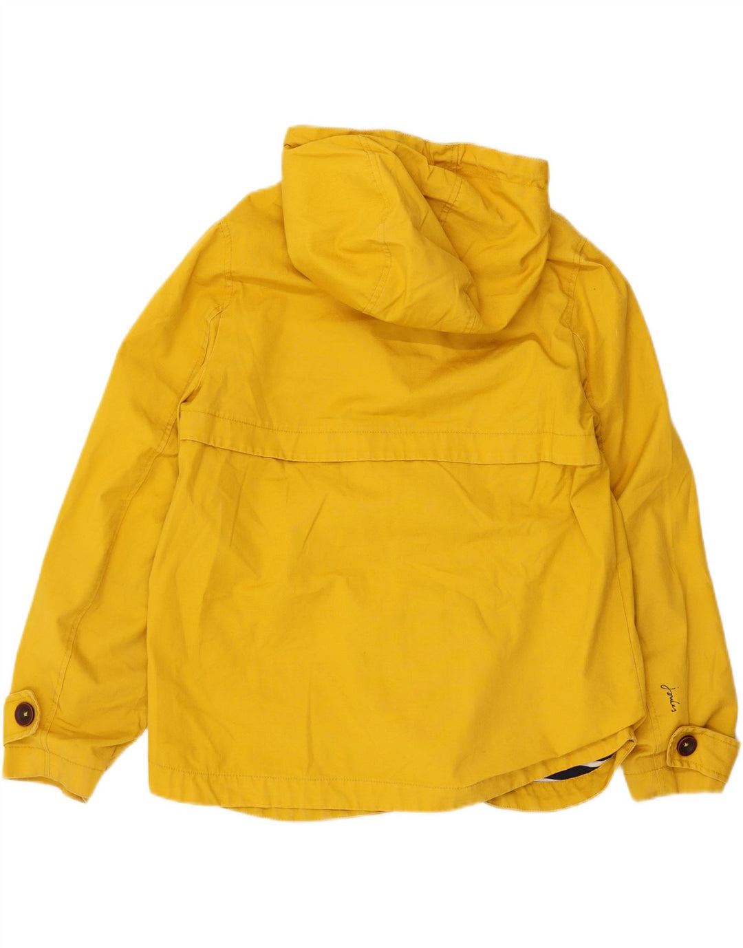 Joules Damen-Regenjacke mit Kapuze, UK 12, mittelgelb, Baumwolle