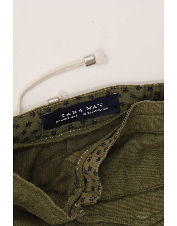 Zara Herren Chino-Shorts, Größe S, W30, Grün