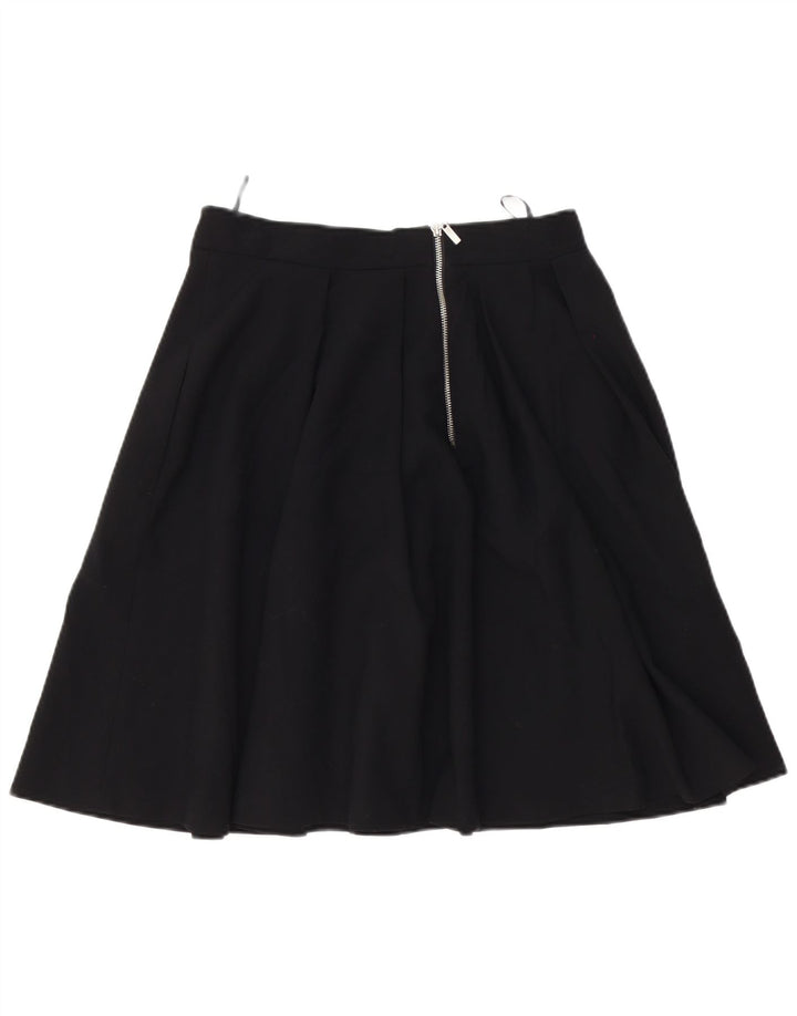 French Connection Damen Plissee-A-Linien-Rock UK 12 Medium W28 Schwarz