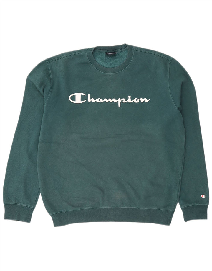 Champion Herren-Sweatshirt mit Grafik, groß, grünes Oxid