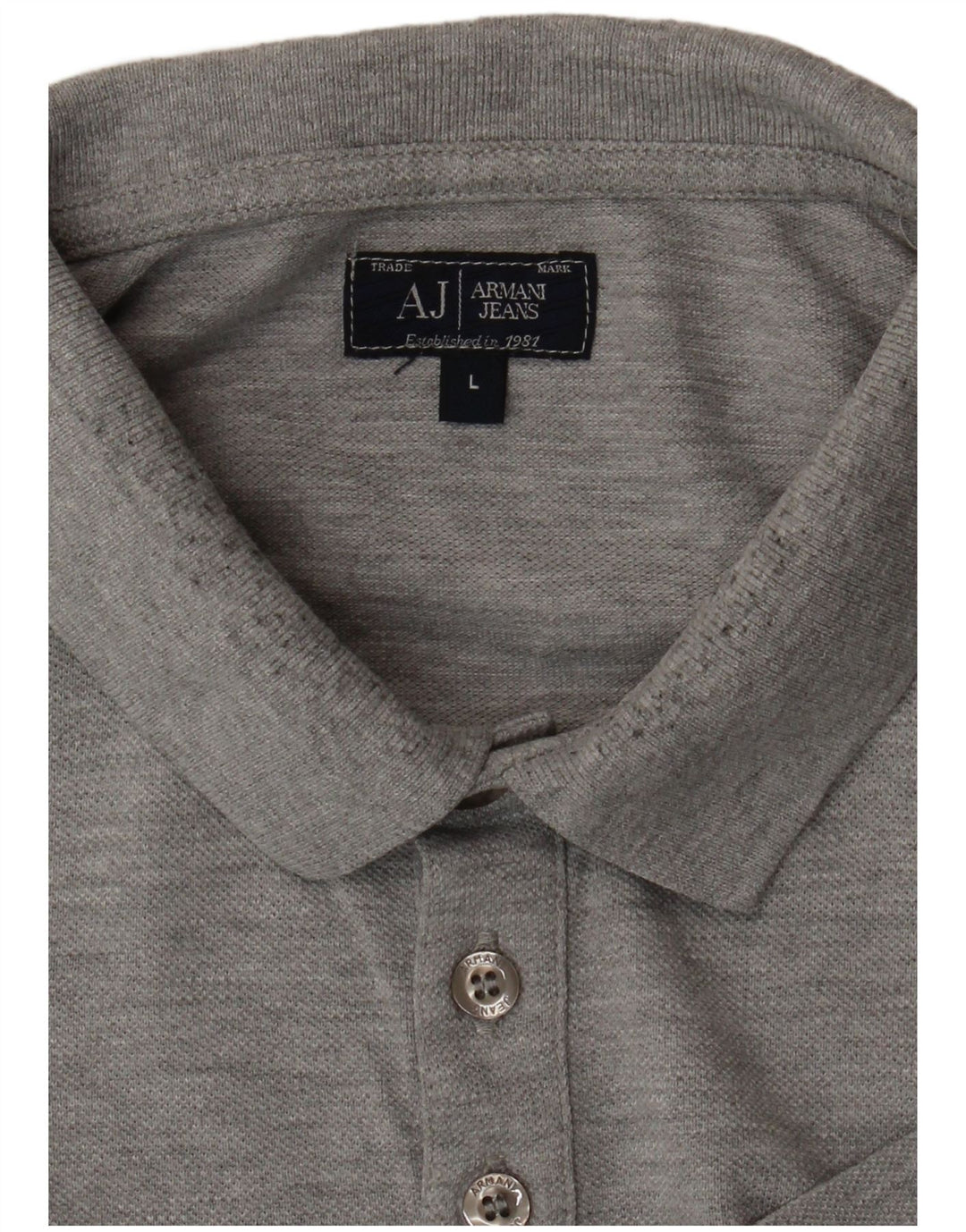 ARMANI JEANS Herren Poloshirt Large Grau