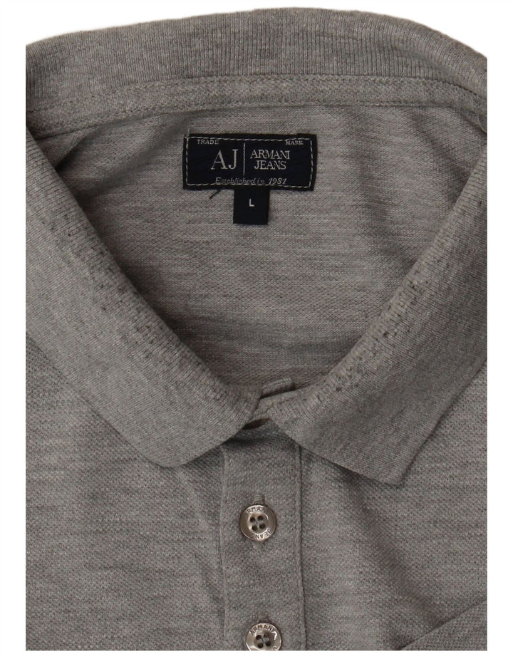 ARMANI JEANS Herren Poloshirt Large Grau