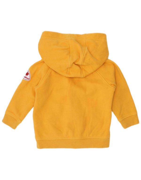 Canadiana Baby-Jungen-Kapuzenpullover mit grafischem Reißverschluss, 18–24 Monate, gelbe Baumwolle