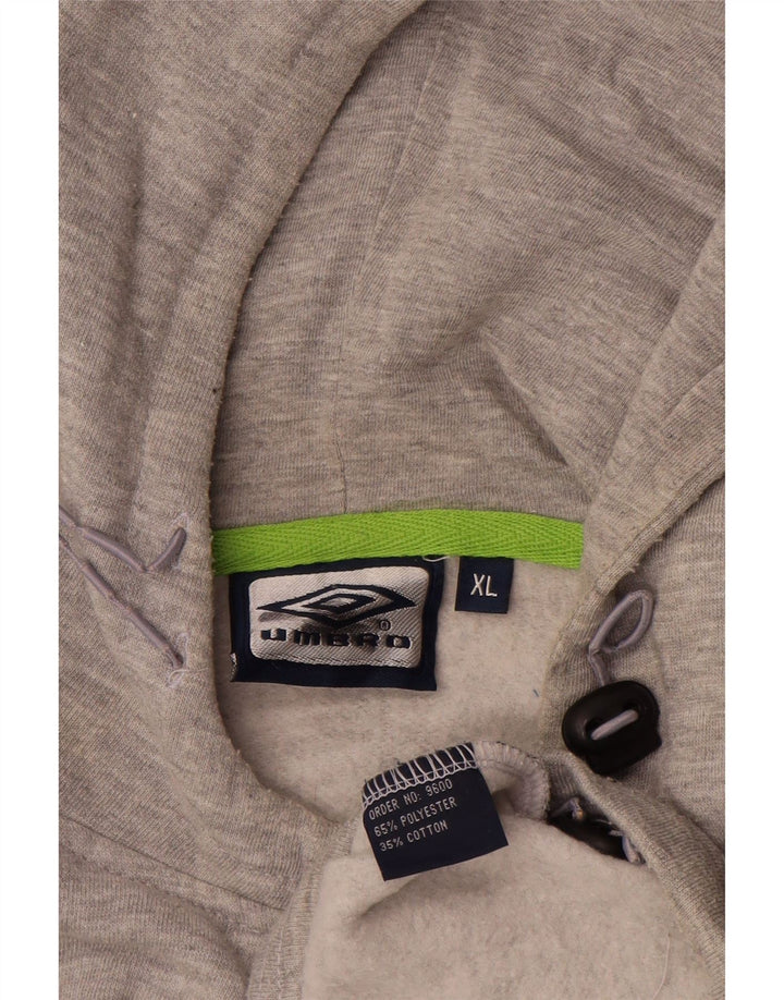 Umbro Herren-Kapuzenpullover mit Grafik, XL, Grau, Farbblock-Polyester