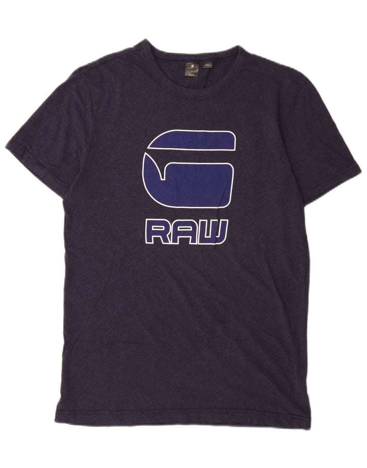 G-Star Herren Grafik-T-Shirt-Oberteil aus Baumwolle in mittlerem Marineblau