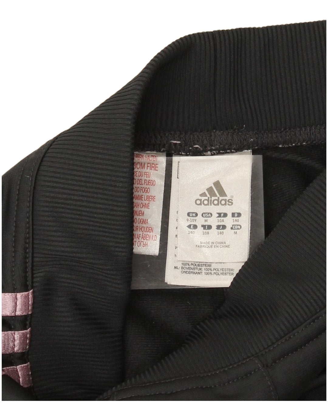 Adidas Mädchen-Trainingshose, 9–10 Jahre, graues Polyester