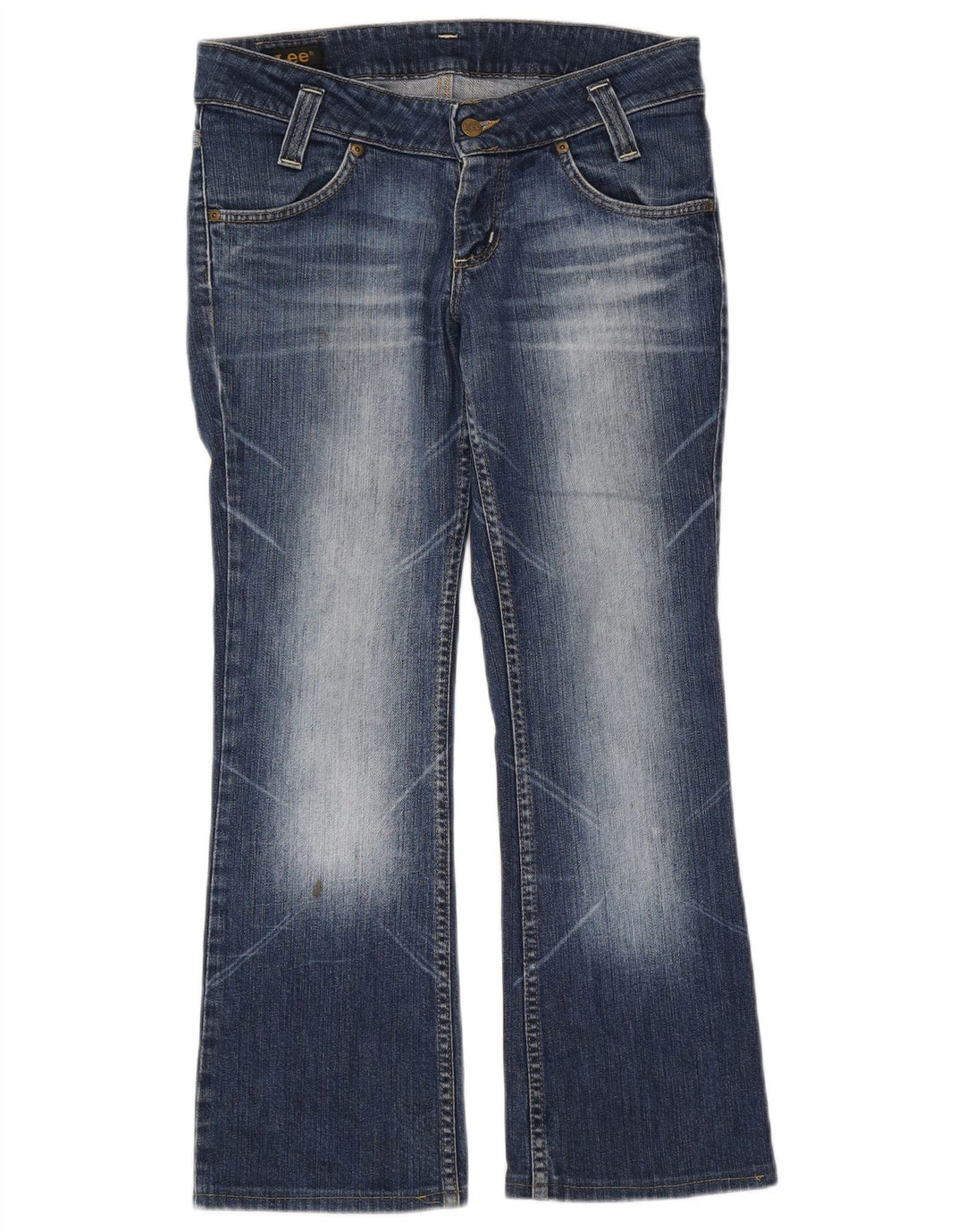 Lee Damen Leola Bootcut Jeans W30 L27 Blaue Baumwolle