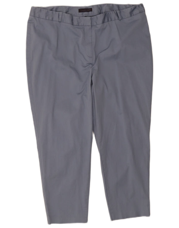 Marks & Spencer Damen-Hose in schmaler Passform, kurz geschnitten, UK 22, 3XL, W40, L25, Blau