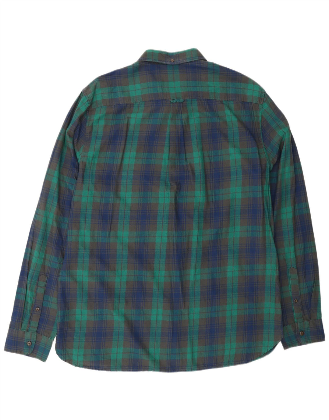 SUPERDRY Herren-Flanellhemd 2XL, grün karierte Baumwolle