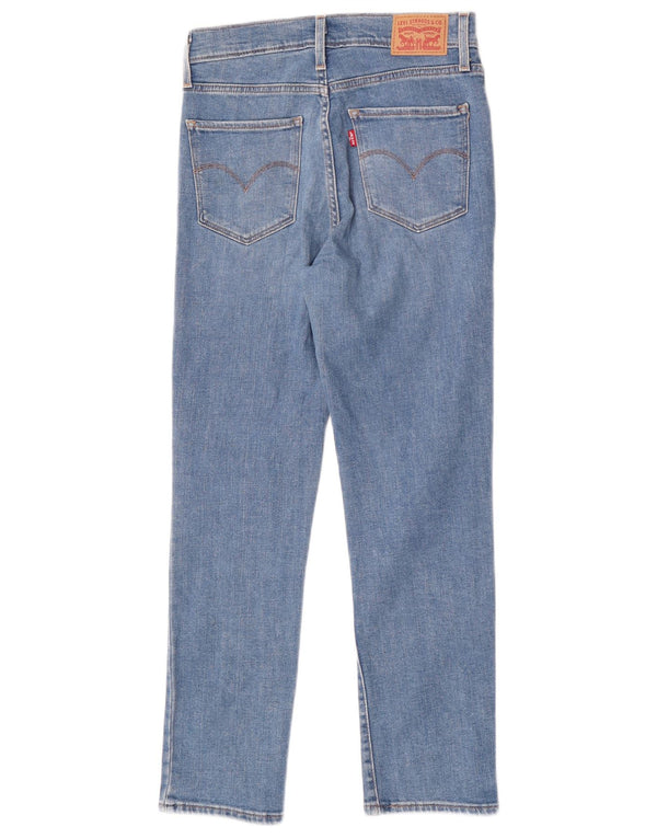 Levi's Womens 724 Crop High Rise Straight Jeans W26 L27 Blue Cotton