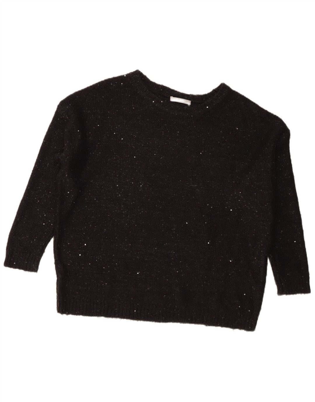 Marks & Spencer Damen-Pullover, übergroß, U-Boot-Ausschnitt, Gr. 14, Schwarz