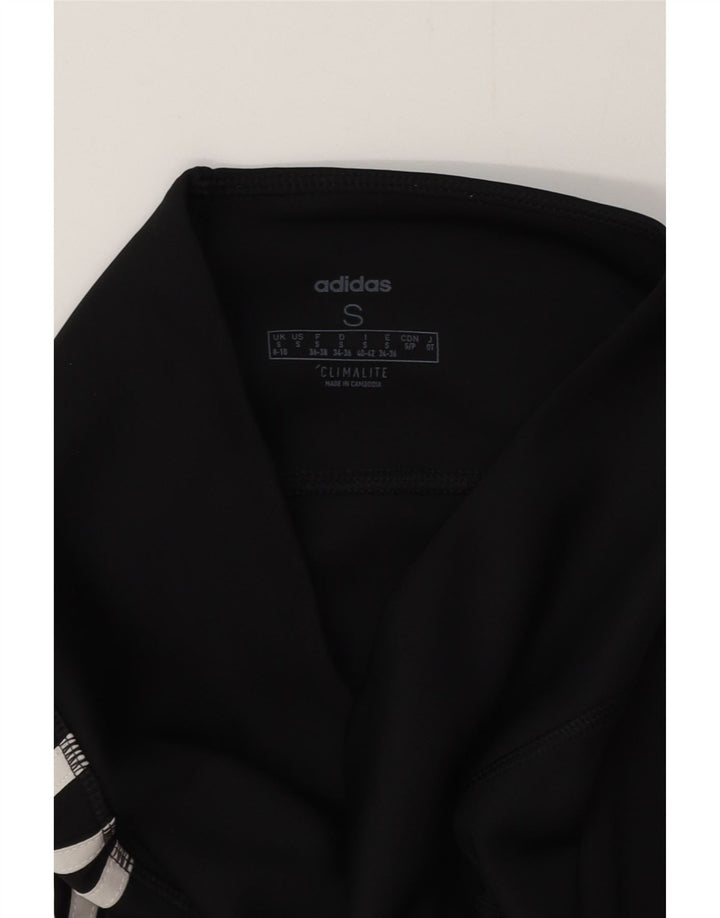 ADIDAS Damen Climalite Capri Leggings UK 8/10 Small Schwarz