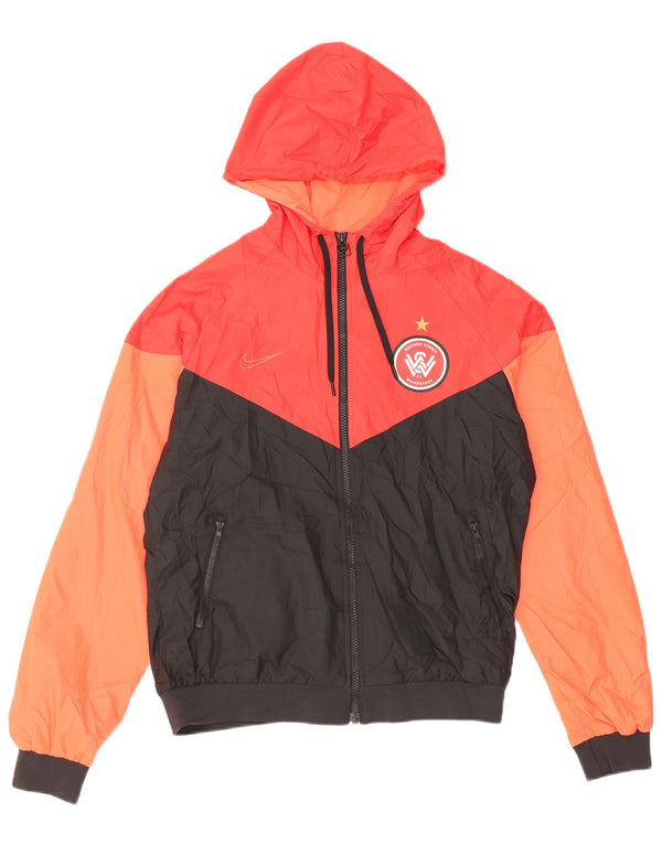 Nike Damen Wanderres FC Kapuzen-Regenjacke UK 16 Large Black Colourblock