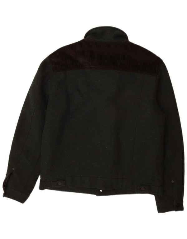 Wrangler Herren-Utility-Jacke, UK 40, groß, grünes Farbblock-Polyester