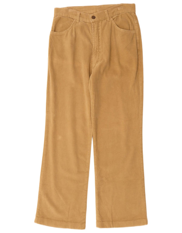 Vintage Damen gerade Freizeithose IT 42 Medium W30 L29 Beige Baumwolle