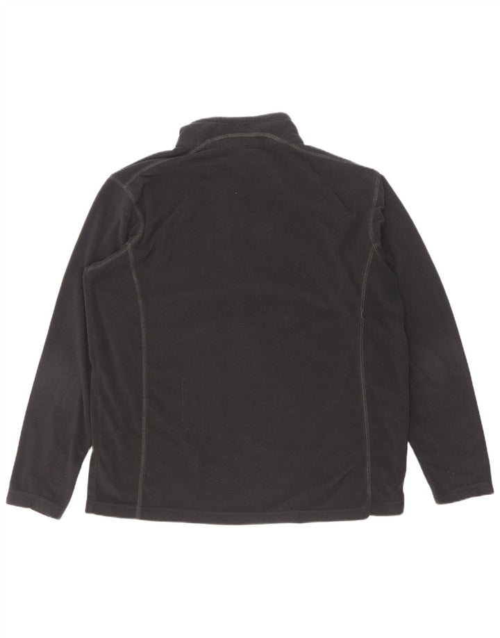 Columbia Herren-Fleecepullover mit Reißverschluss am Hals, groß, aus schwarzem Polyester