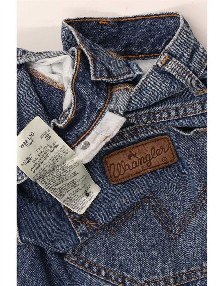 Wrangler Herren Texas Straight Jeans W32 L30 Blaue Baumwolle